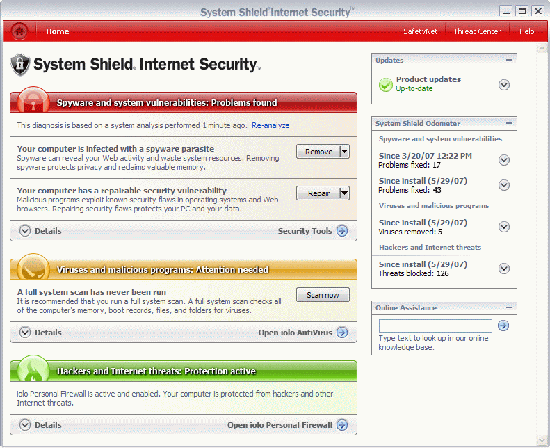 System Shield Screenshot